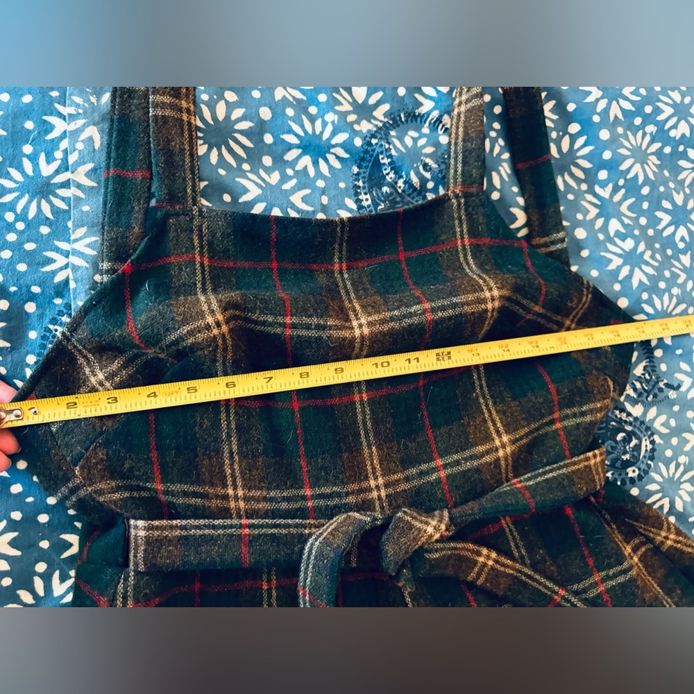Super Preppy 70’s Vintage Plaid Wool Lanz Wrap Dress - Perfect Condition - Picture 11 of 12